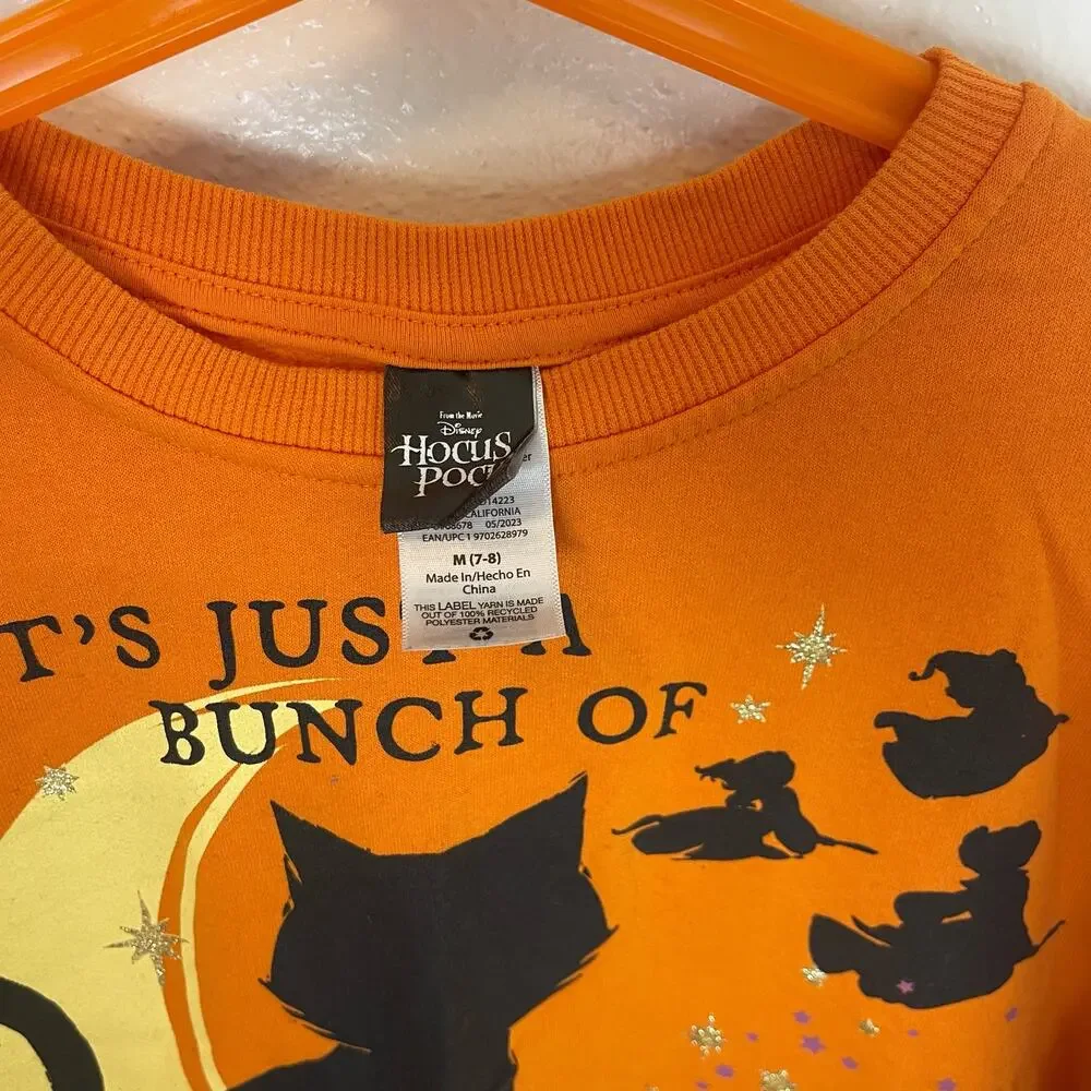 Hocus Pocus Orange Girl Sweater Size 7-8